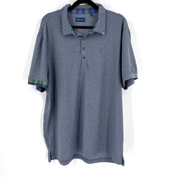 Walter Murray Polo shirt size XL gray & plaid - Picture 1 of 8